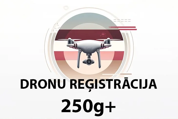 Dronu reģistrācija no 250g