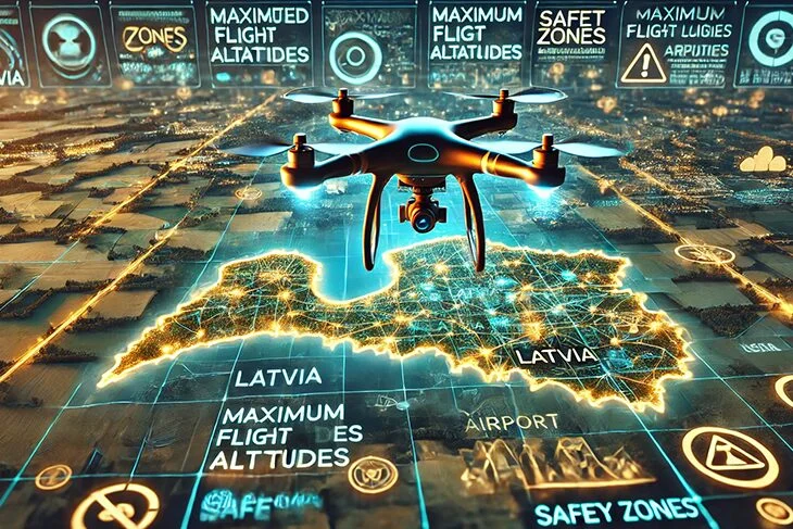 UAS (Dronu) ģeogrāfiskās zonas un drošība Latvijā