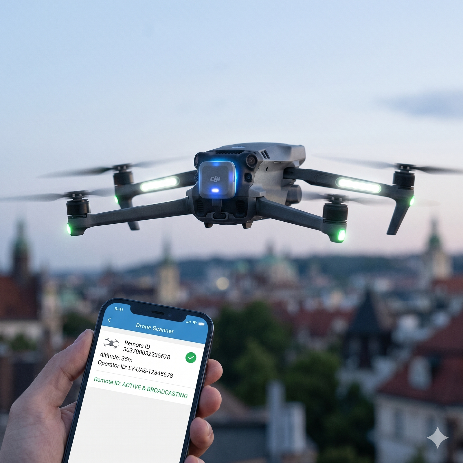 Dronu Remote ID sistēma
